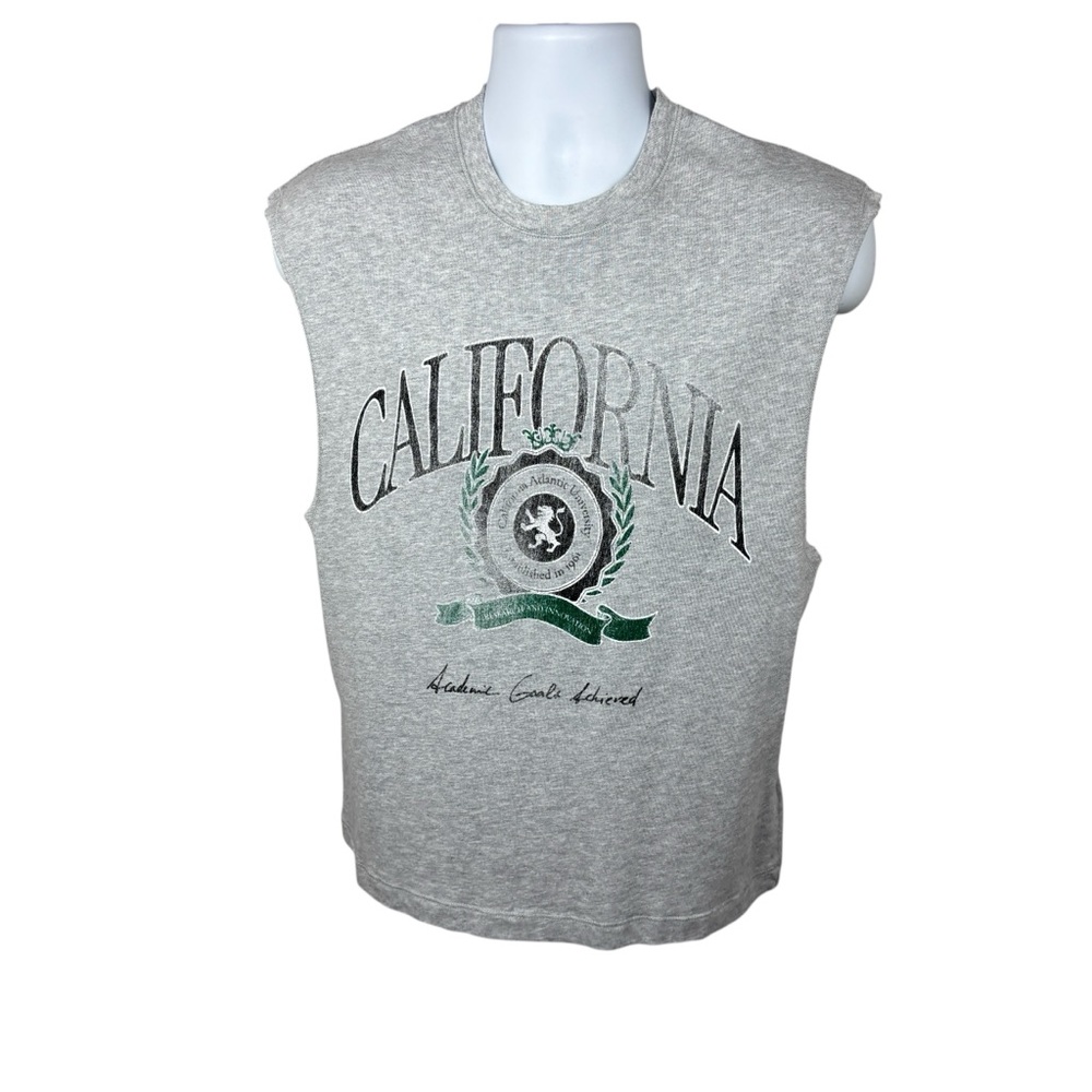 Zara men’s graphic print tank top, size Small, casual, beach, summer, outdoors
